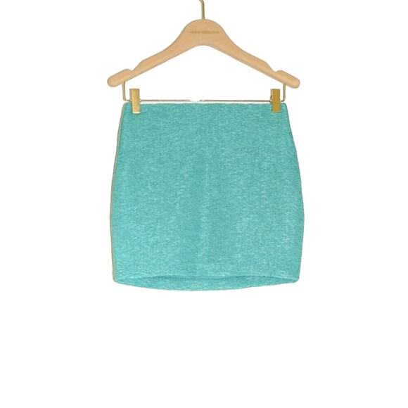 BGBGeneration - Bodycon High Waist Mini Skirt in Textured Teal / Size XS - Picture 1 of 6